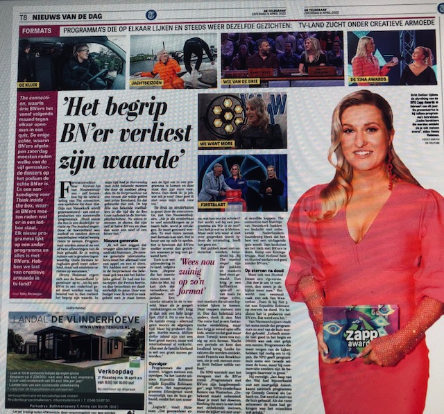 Telegraaf: TV land zucht onder creatieve armoede