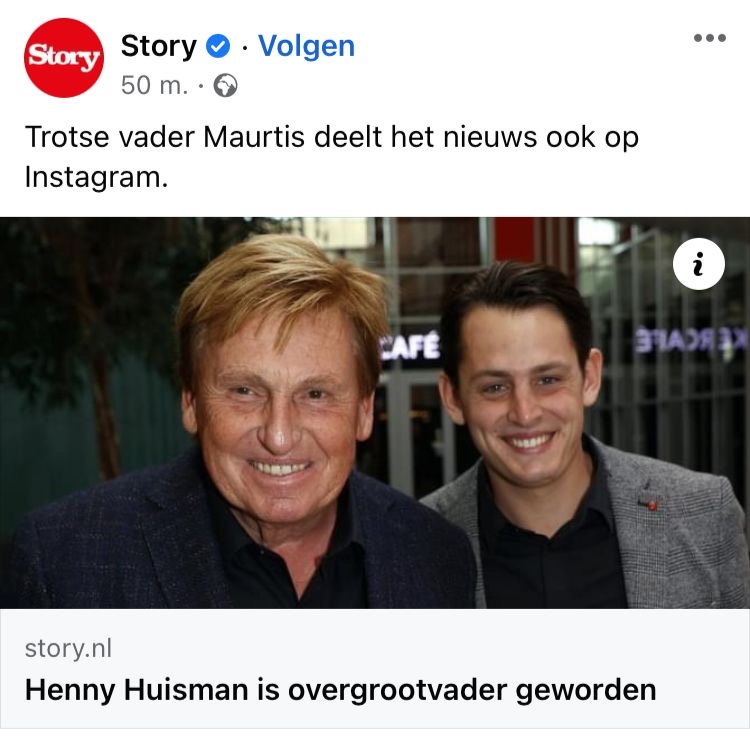 Henny is overgrootvader geworden