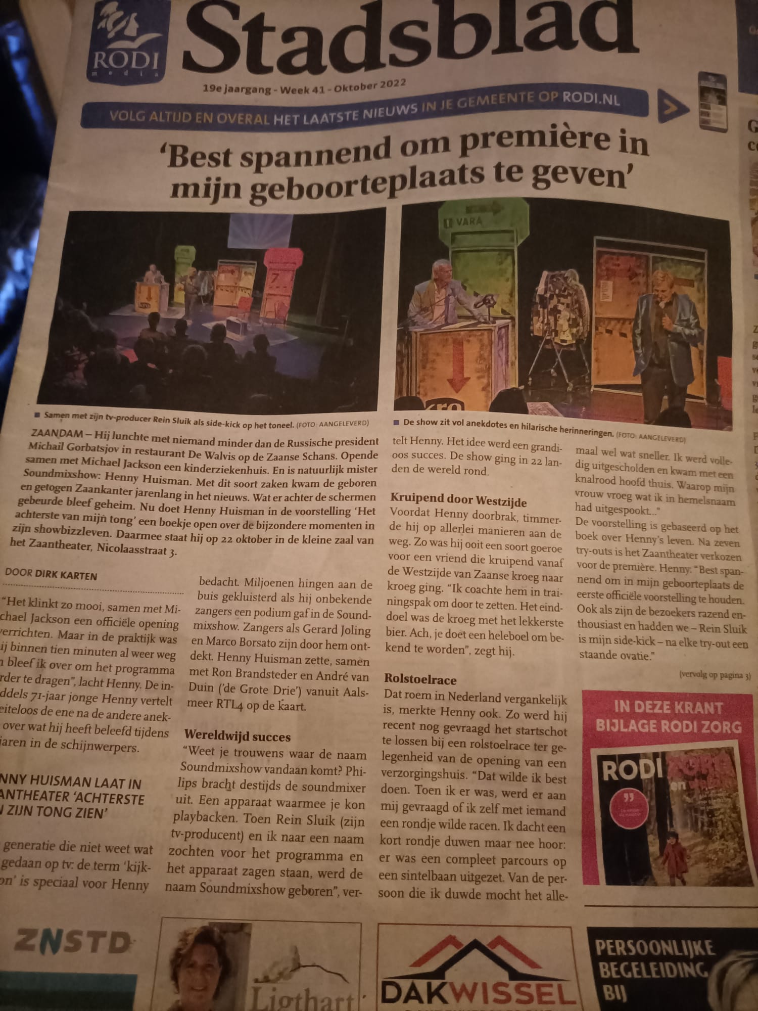 Henny in het Stadsblad