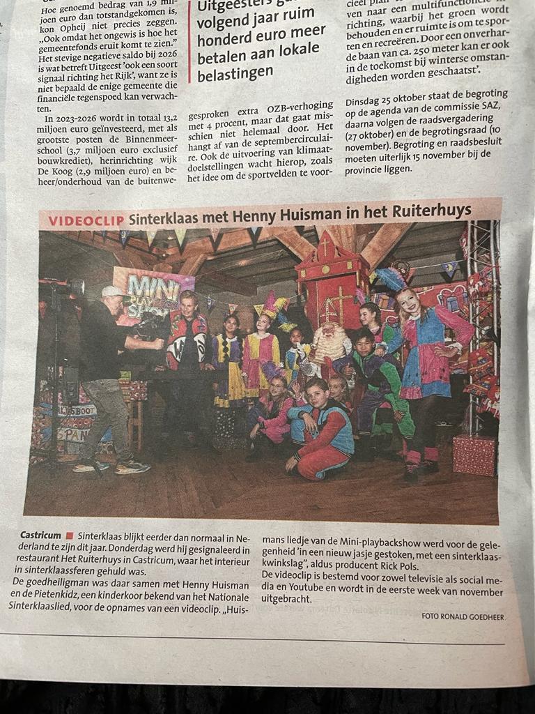 Henny in het NHD : Video-clip in het Ruiterhuys