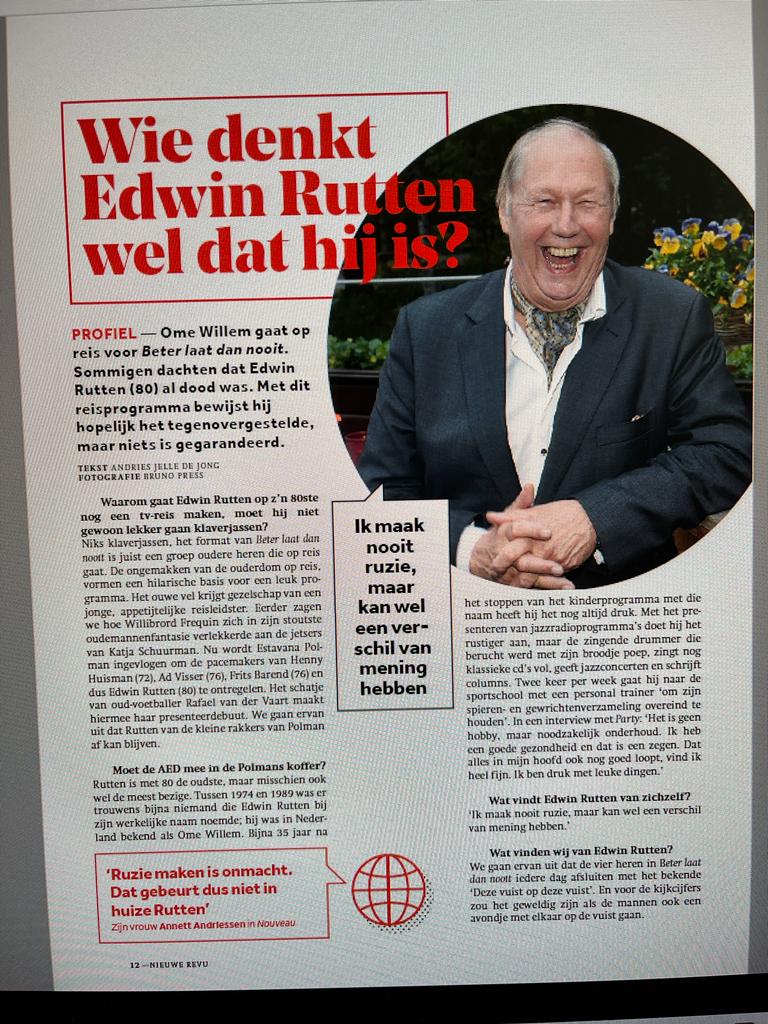Nieuwe Revu: Wie denkt Edwin Rutten wel dat hij is?